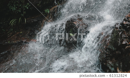 mountain cascade waterfall wild tropical stream mountain cascade waterfall wild tropical stream 61312824