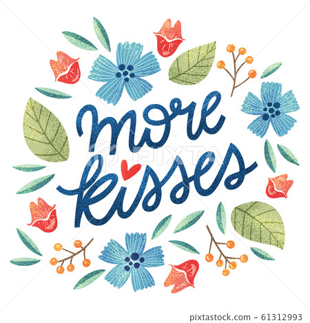 More kisses fun lettering wreath 61312993