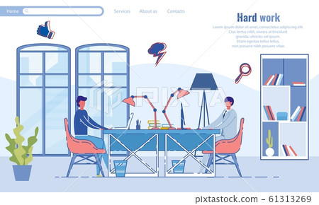 Company Employees Work Hard on Custom Project. Company Employees Work Hard on Custom Project. 61313269