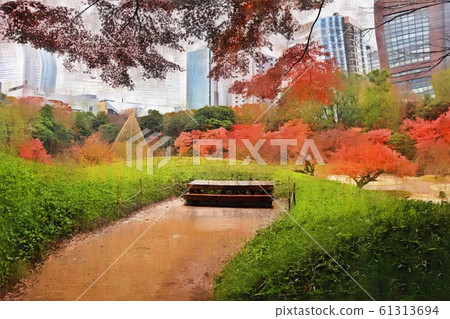 小石川後樂園。從東京都文京區的Kolu山（12月）看到的秋葉 61313694