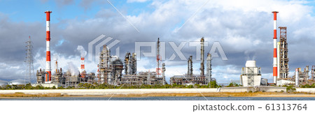 [全景]四日市工業園區@從磯津海岸看的鹽濱地區工廠景觀 61313764
