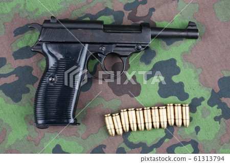 WWII era nazi german army 9 mm pistol WWII era nazi german army 9 mm pistol 61313794