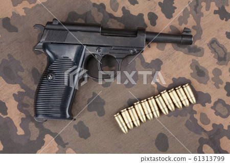 WWII era nazi german army 9 mm pistol  61313799