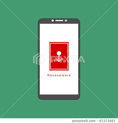 smartphone virus alert. Malware trojan 61313883