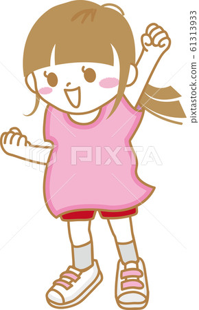 辮子女孩微笑前劉海劉海膽量姿勢 61313933