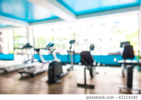 Abstract blur gym room interior with fitness equipment Abstract blur gym room interior with fitness equipment 61314280