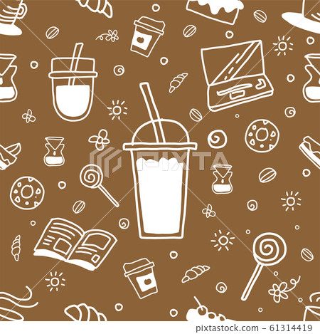 Seamless pattern vector of coffee and sweet - Stock Illustration ...