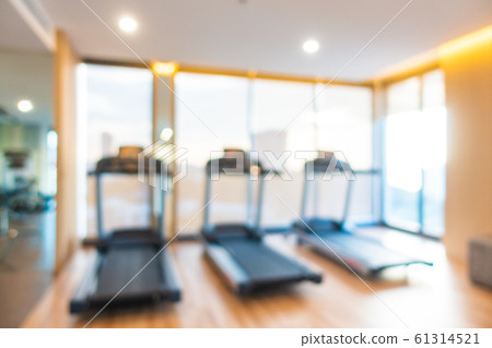 Abstract blur gym room interior with fitness equipment Abstract blur gym room interior with fitness equipment 61314521