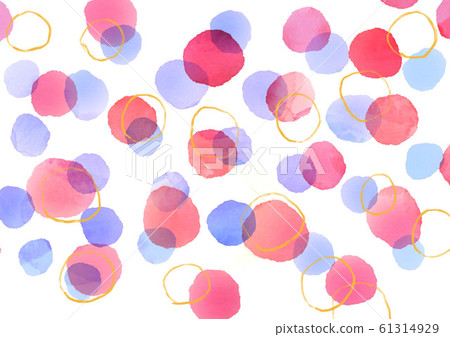 Watercolor polka dot background illustration 61314929