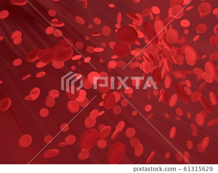 Red blood cell is flowing in blood vessel of body. Red blood cell is flowing in blood vessel of body. 61315629