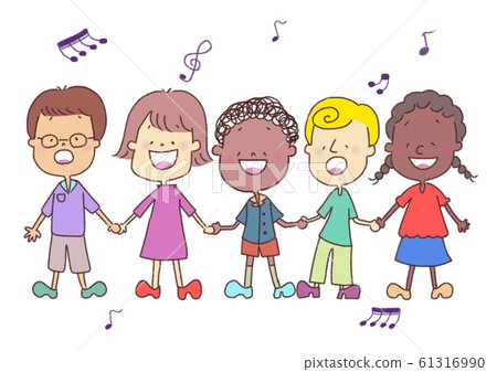 Multinational children singing along 61316990