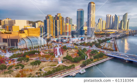 Autumn of Centum City, Haeundae, Busan , South Autumn of Centum City, Haeundae, Busan , South 61318304