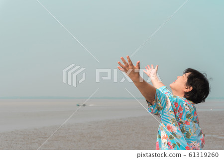 Woman happy travel freedom carefree relax at sea Woman happy travel freedom carefree relax at sea 61319260