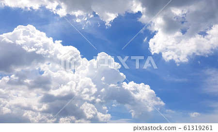 Panorama of clear blue sky with white cloud Panorama of clear blue sky with white cloud 61319261