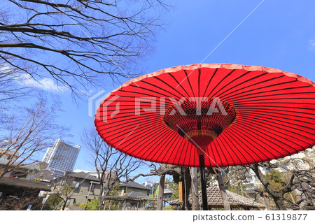Japanese umbrella on a sunny day Japanese umbrella on a sunny day 61319877