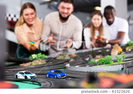 Models of race cars on track 61321620