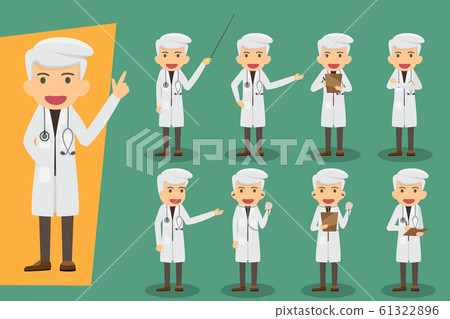 Group of male doctors, medical staff. Flat design Group of male doctors, medical staff. Flat design 61322896