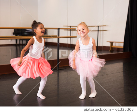 Portrait of two little ballerinas 61323303