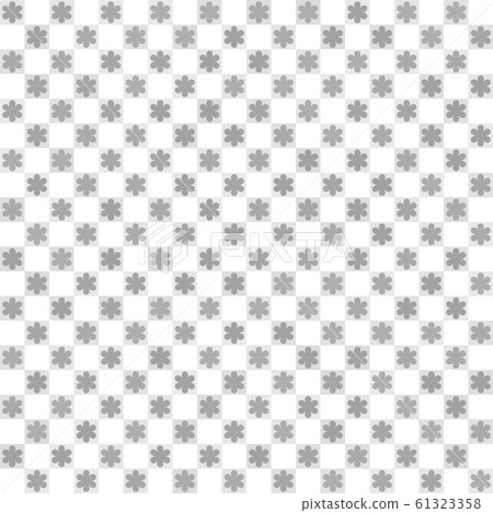 Checkered flower pattern. Seamless vector Checkered flower pattern. Seamless vector 61323358