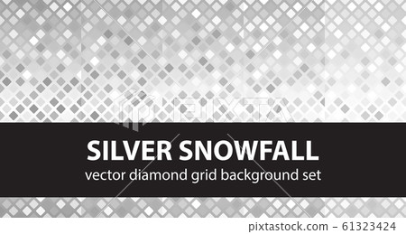 Diamond pattern set Silver Snowfall. Vector Diamond pattern set Silver Snowfall. Vector 61323424