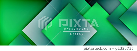 Square shapes composition geometric abstract background. 3D shadow effects and fluid gradients. Modern overlapping forms 61323735