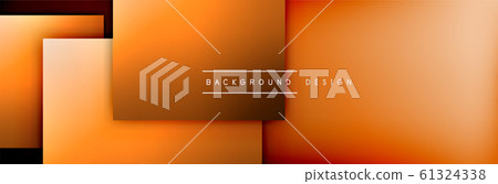 Square shapes composition geometric abstract background. 3D shadow effects and fluid gradients. Modern overlapping forms 61324338