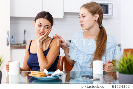 Emotional quarrel between two women 61324362