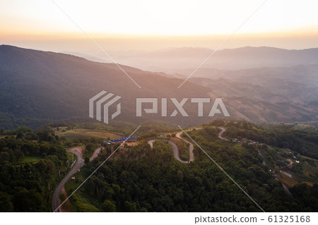 Drone Aerial view of Beautiful roads suitable for Drone Aerial view of Beautiful roads suitable for 61325168