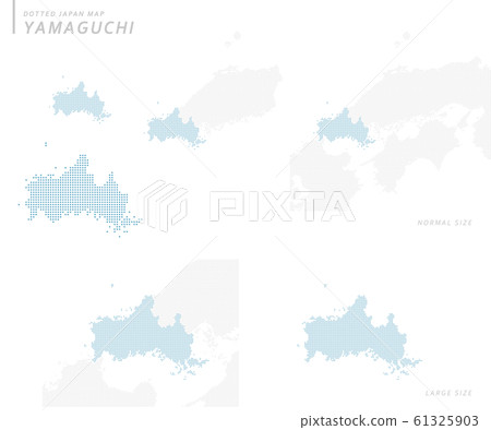 矢量 山口縣 地圖 61325903