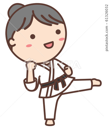 女孩做空手道 61326032