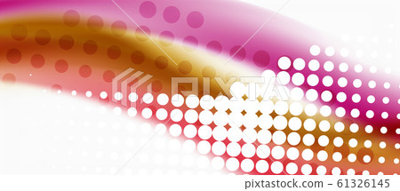 Line wave art illustration on light backdrop. Vector abstract design banner template. Business template 61326145