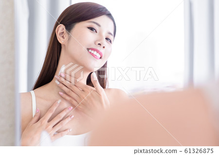 beauty woman with skincare concept beauty woman with skincare concept 61326875