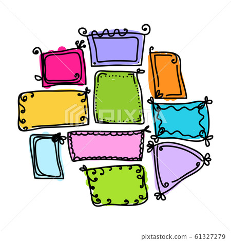 Sketch of frames, hand drawing for your design 61327279
