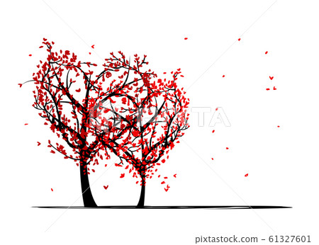 Trees of love for your design - Stock Illustration [61327601] - PIXTA