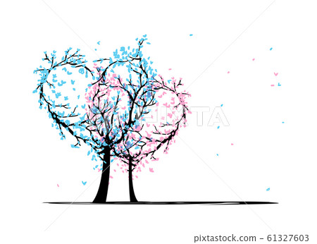 Trees of love for your design - Stock Illustration [61327603] - PIXTA