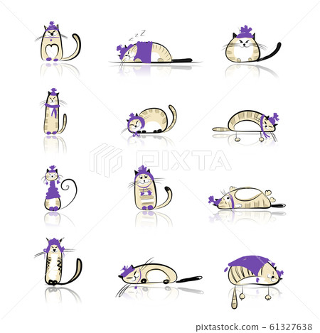 Funny cats collection in fashion clothes for your Funny cats collection in fashion clothes for your 61327638