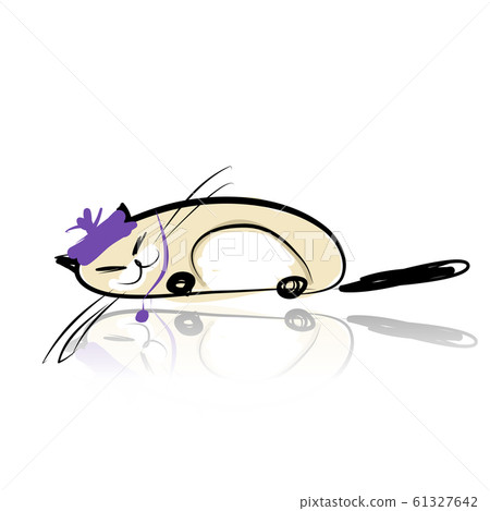 Funny slipping cat for your design Funny slipping cat for your design 61327642