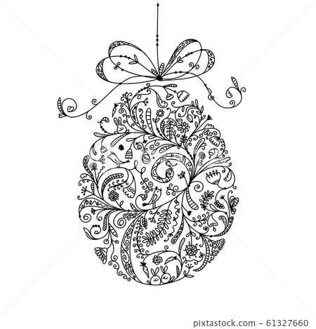 Abstract vintage easter egg for your design Abstract vintage easter egg for your design 61327660