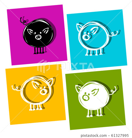 Cute piggy for your design 61327995