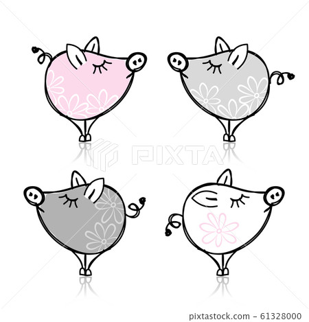Cute piggy for your design Cute piggy for your design 61328000