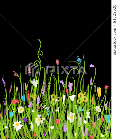 Night meadow for your design Night meadow for your design 61328020