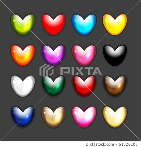 Set of heart shape icons for your design-插圖素材 [61328103] - PIXTA圖庫