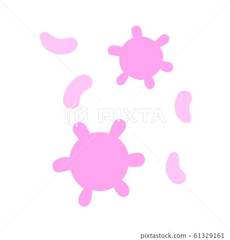 Microbe, bacterium, virus. Cartoon design icon. Flat vector illustration. Isolated on white background. Microbe, bacterium, virus. Cartoon design icon. Flat vector illustration. Isolated on white background. 61329161