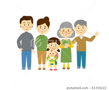 A family of three generations. A family of three generations. 61330222