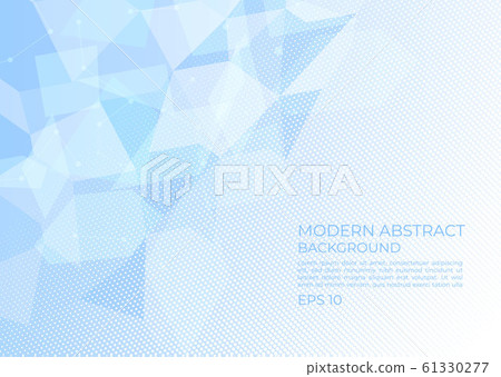 Modern art abstract polygon design halftone white Modern art abstract polygon design halftone white 61330277