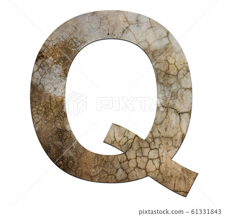 q letter cracked cement texture isolate q letter cracked cement texture isolate 61331843
