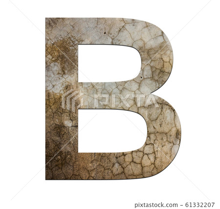 b letter cracked cement texture isolate b letter cracked cement texture isolate 61332207