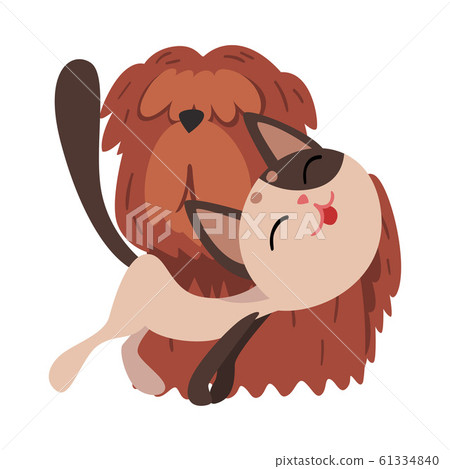 Funny Cat and Dog Hugging, Cute Pets Animals Characters are Best Friends Vector illustration Funny Cat and Dog Hugging, Cute Pets Animals Characters are Best Friends Vector illustration 61334840