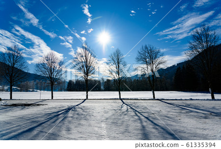 Peaceful snowy landscape in Tragos, Oberort in Peaceful snowy landscape in Tragos, Oberort in 61335394