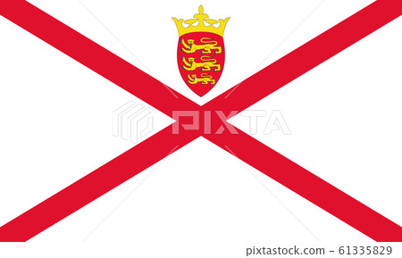 Parishes of Jersey flag in proportions and colors Parishes of Jersey flag in proportions and colors 61335829